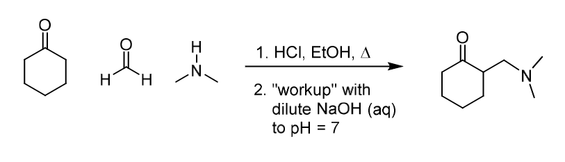 Η
Η
1. НСІ, EtОН, Д
2. "workup" with
dilute NaOH (aq)
to pH = 7