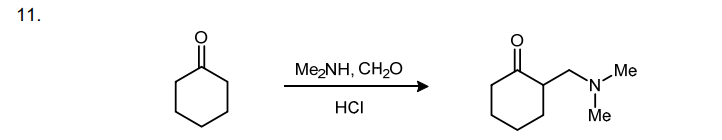 11.
Me2NH, CH,O
HCI
Me
dr
Me