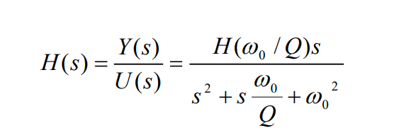 Y(s)
H(s) =
H(@, / Q)s
%3|
U (s)
2
2
S* +s
+ Do
