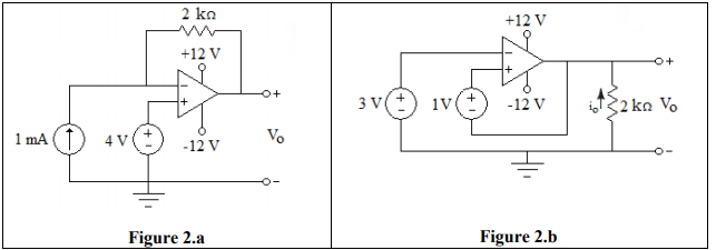 2 kn
+12 V
+12 V
3 v(+
-12 V
32 ko Vo
1 mA (1)
4 V
Vo
-12 V
Figure 2.a
Figure 2.b
