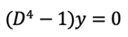 (D4-1)y=0