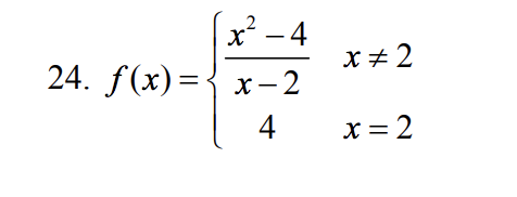 x-4
24·f(x) =|x-2
x
4x=2
