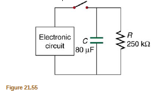 Electronic
circuit
250 k2
|80 μ
Figure 21.55

