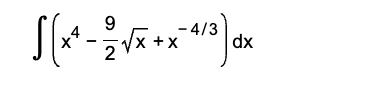 9
√(x^-²2 x+x-4/3) dx
xp