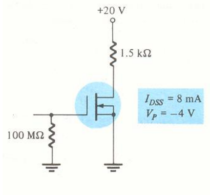 +20 V
1.5 k
Ipss = 8 mA
Vp = -4 V
100 M2
