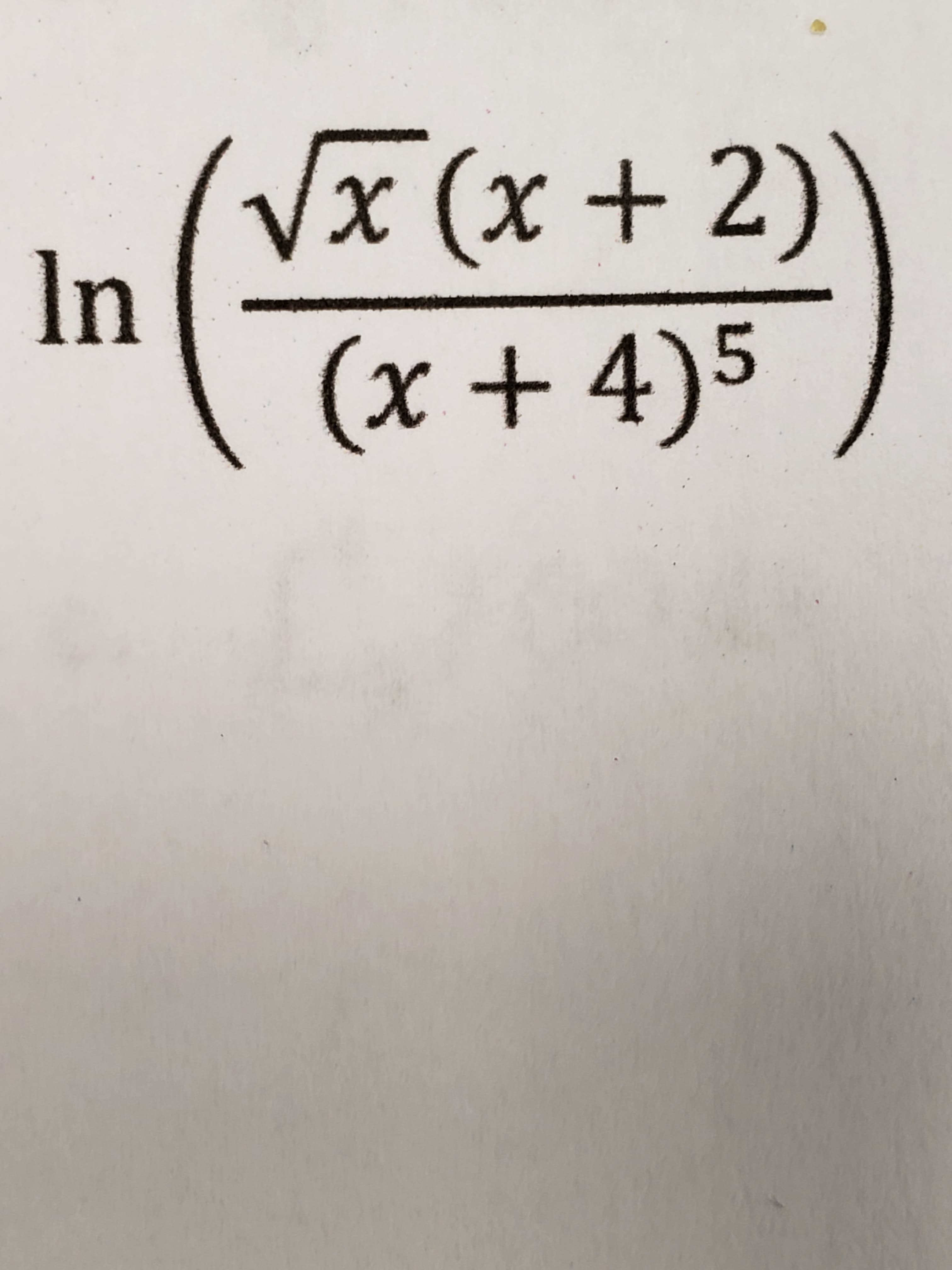 Vx (x + 2)'
In
(x + 4)5
