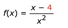f(x)
=
X - 4
2
x²