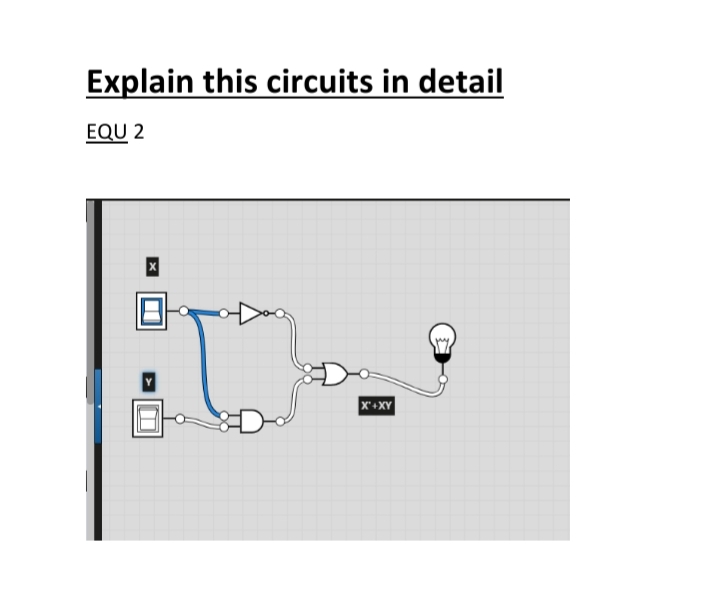 Explain this circuits in detail
EQU 2
X'+XY
