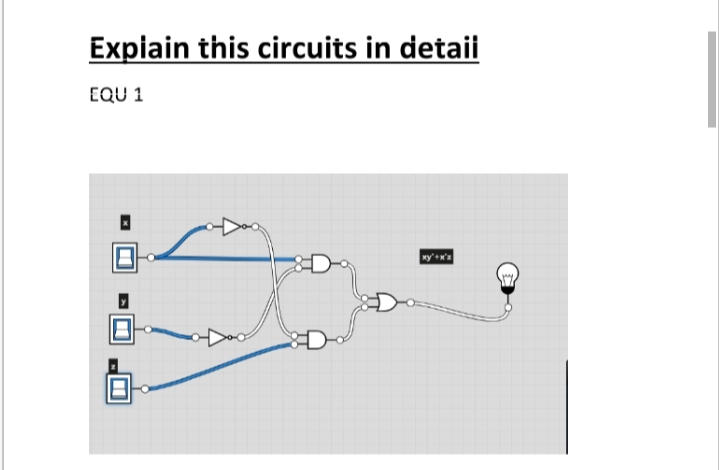 Expiain this circuits in detai
EQU 1
