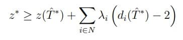 2* ≥ z(Î*) + Σ λi (d; (Î³) – 2)
iЄN
ΕΝ
λί