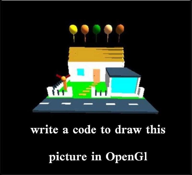 write a code to draw this
picture in OpenGl
