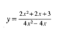 2x2+2x+3
y=4x²-4x