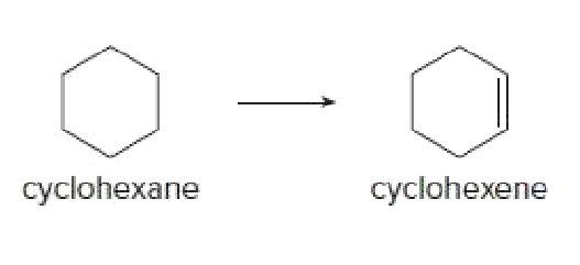 cyclohexane
cyclohexene
