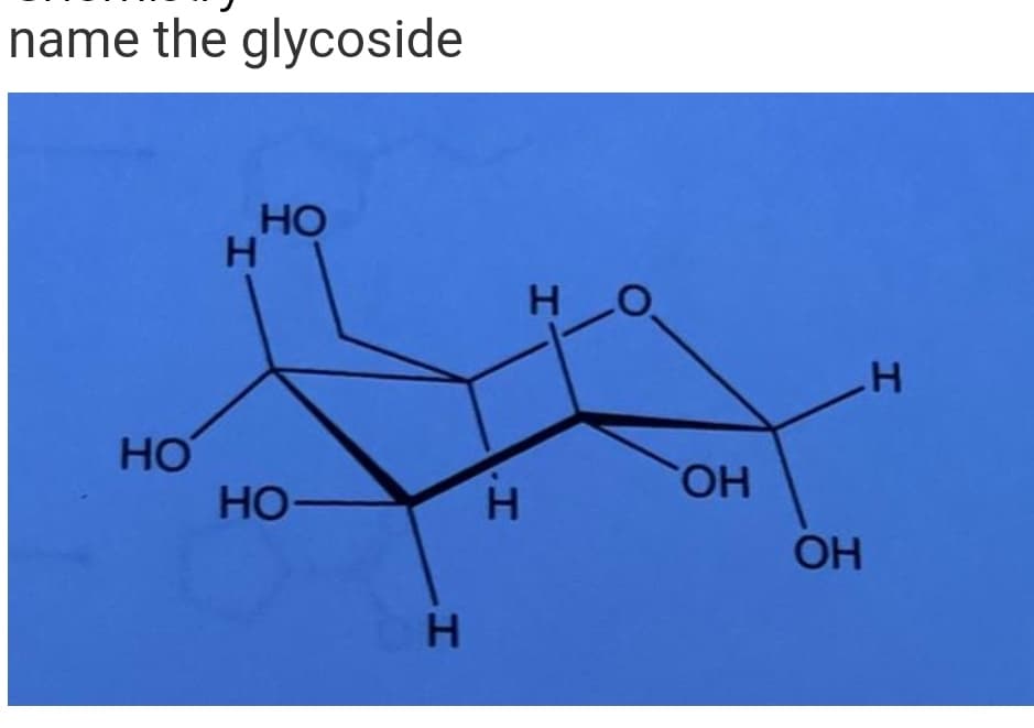 name the glycoside
НО
Н
НО
НО-
Н
Н
Н
ОН
ОН
І
