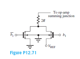 To op-amp
summing junction
2R
bị
VREF
Figure P12.71
