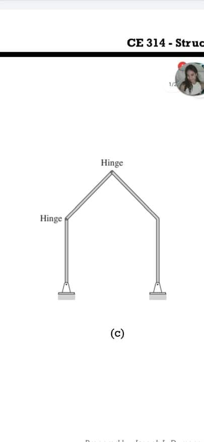 CE 314 - Struc
1/2
Hinge
Hinge
(c)
