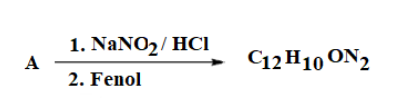 1. NaNO2/ HCI
A
C12 H10 ON2
2. Fenol

