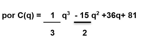 por C(q) = 1 q - 15 q? +36q+ 81
3
2
