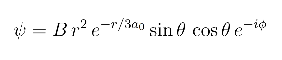 ) = Br² e="/3a0 sin 0 cos 0 e-ip
