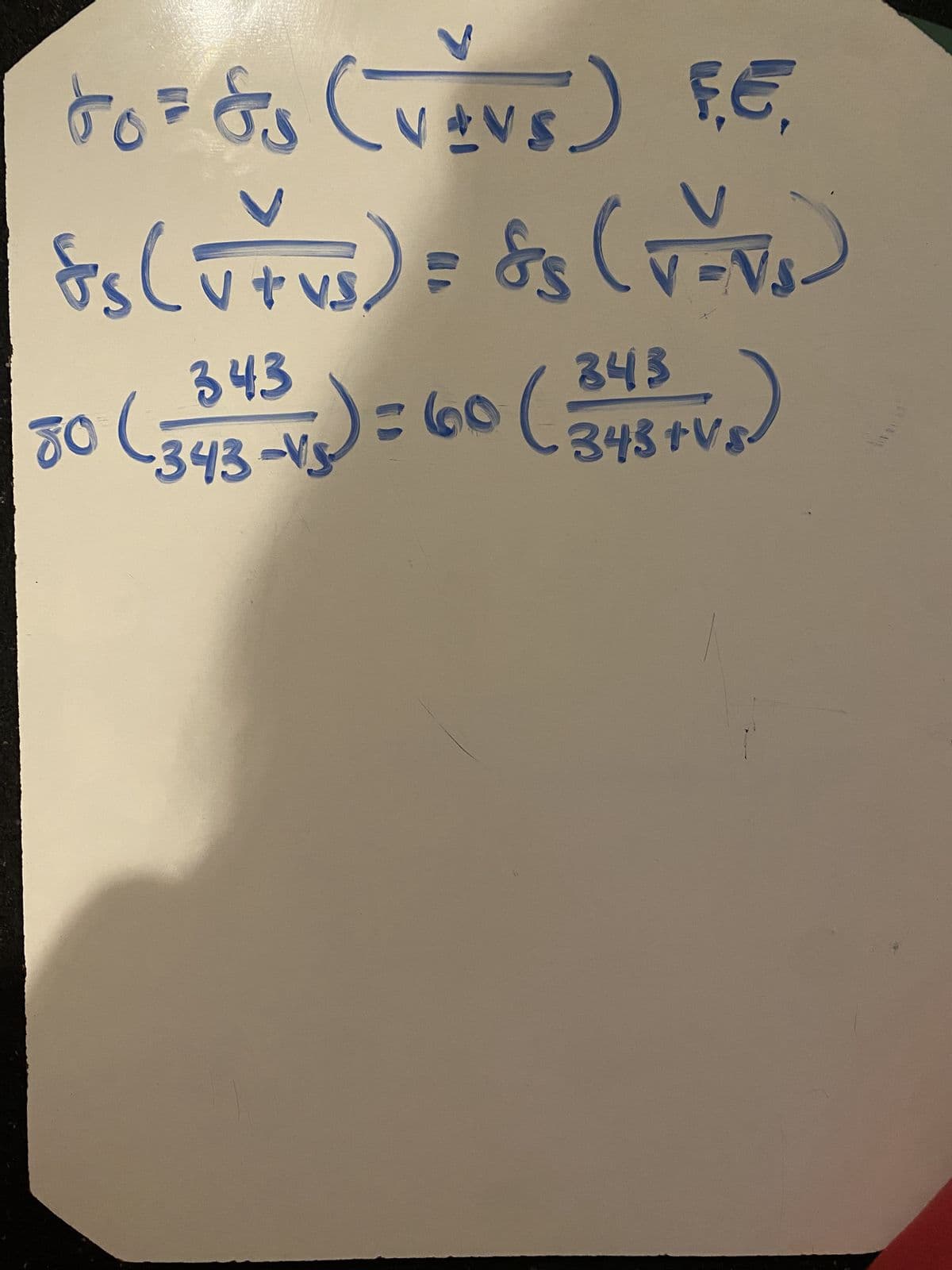 To=&S (V+VS) FE,
&s (V+vs) = 88 (V-√₂)
N
343
80
(343-15) = 60 (348+V₂)
