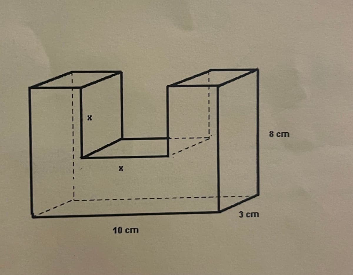 X
X
10 cm
3 cm
8 cm