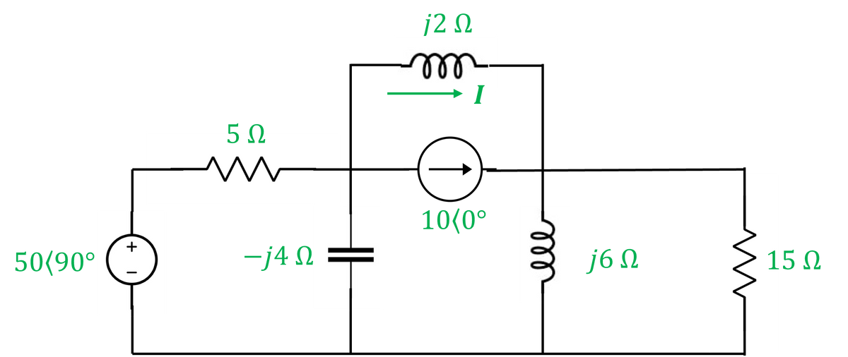 50(90°
+
|
Μ
ΤΩ
-j40
j2 Ω
ell
10(0°
Ε
ell
j6Ω
Μ
15 Ω