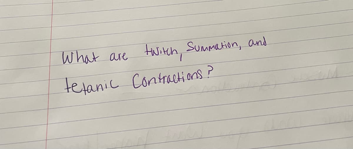 What are
twitch, Summation, and
tetanic Contractions?
