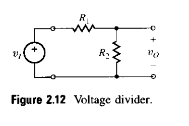 vj
R₁
min
R₂
mn
Đ
vo
Figure 2.12 Voltage divider.