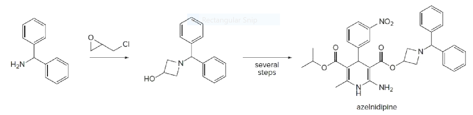 Rectangular Snip
NO2
H2N
several
steps
но
NH2
azelnidipine
