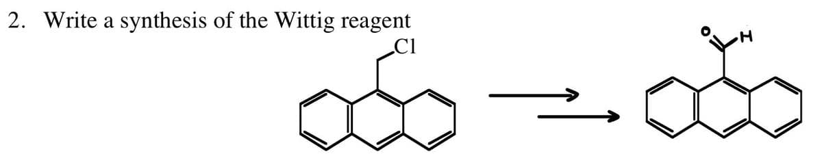 2. Write a synthesis of the Wittig reagent
C1
