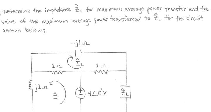 Determine the impedance Z₁ for maximum average power transfer and the
value of the maximum average power transferred to 2L for the circuit
shown below:
чие
1-2
www
Ej1_2²²
<H
داز-
HH
1₂
152
4LOV L