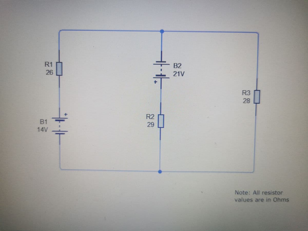 R1
26
B1
14V
HE
+
R2
29
0
B2
21V
R3
28
Note: All resistor
values are in Ohms