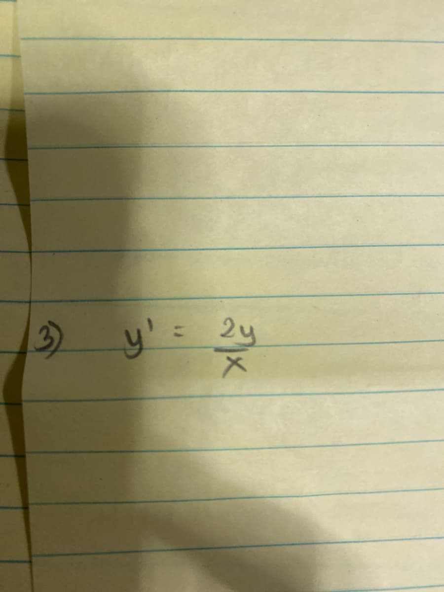 3)
y' =
2y
