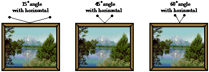 15 angle
6'angle
60'angle
with horizontal
with horizontal
with horizontal
