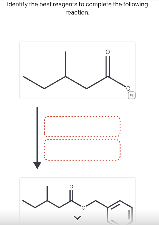 Identify the best reagents to complete the following
reaction.
CI
o