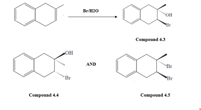 Compound 4.4
Br/H2O
OH
∞-∞
AND
Br
Compound 4.3
OH
Br
"Br
Br
Compound 4.5