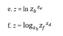 Ze
e. z = In Zb
. z = log,, Z,2d
Pz°
