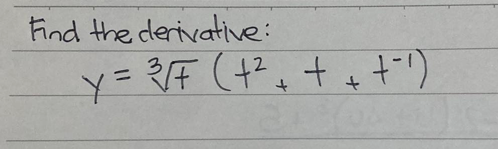 Find the derivatie:
十
