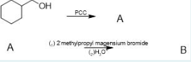 PCC
A
(,) 2 methypropyl magensium bromide
GH,0
A
B
