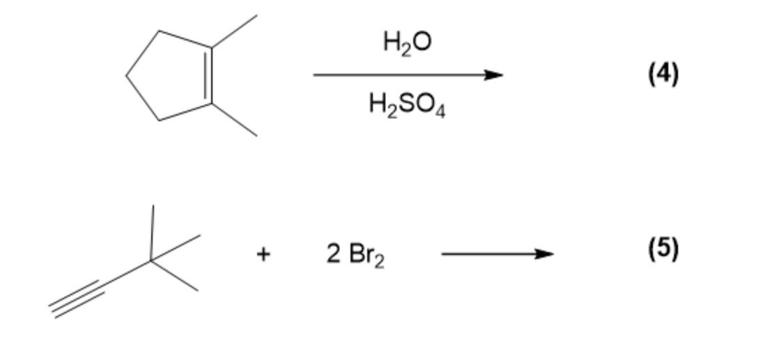 a
H2O
H2SO4
2 Br2
(4)
(5)