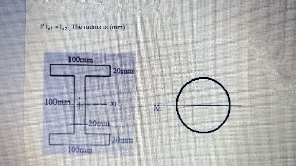 If I1 = ly2, The radius is (mm)
100mm
20rnm
100mm
-20mm
20mm
100rmm
