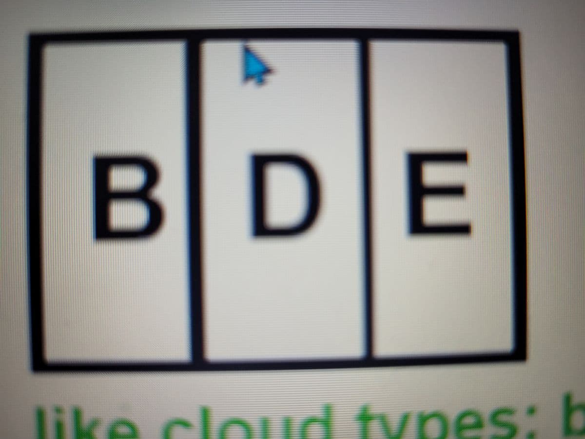 BDE
like cloud types: b