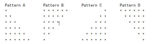 Pattern A
Pattern B
Pattern C
Pattern D
