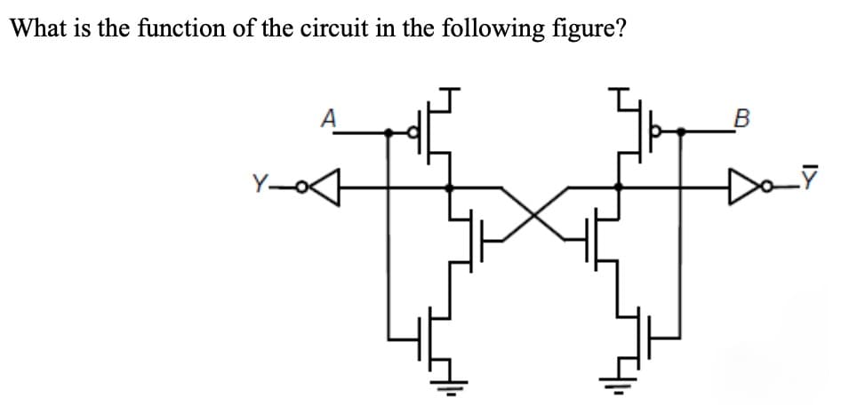 What is the function of the circuit in the following figure?
Y-<