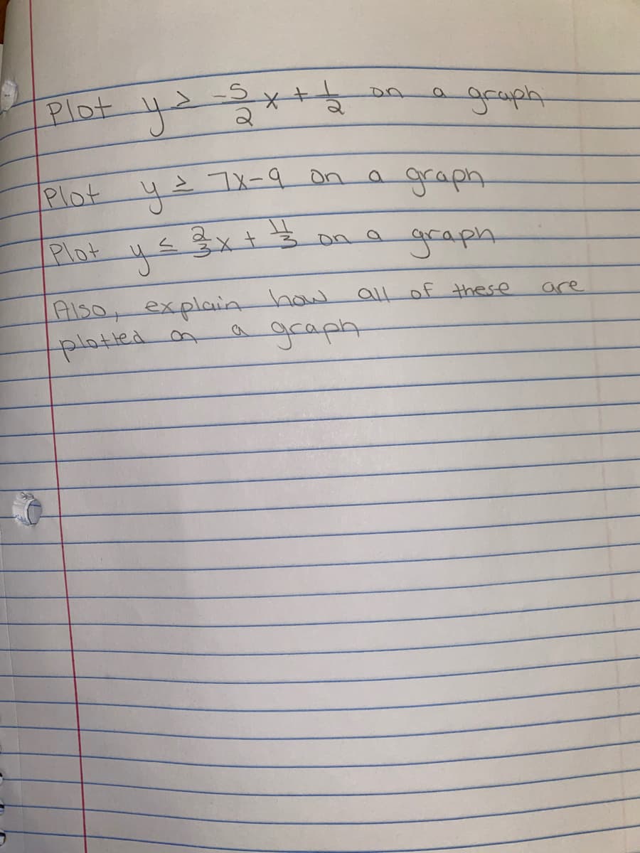 Plot 423*+
on
graph
Plot
42
7X-9 on
graph
Plot
on a
graph
Aso, explain how all of these
platted n
are
agcaph
