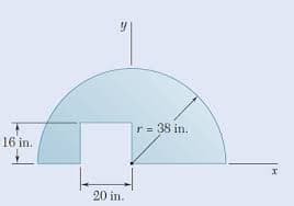 r = 38 in.
16 in.
20 in.
