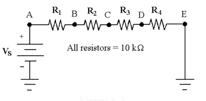 Vs
+
A
R₂ R3 R4
с
D
www.w
R₁ B
All resistors = 10 kQ
E