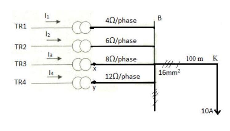 40/phase
TR1
12
60/phase
TR2
13
80/phase
100 m K
TR3
l4
16mm2
120/phase
TR4
y
10A

