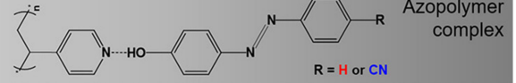 I
N-HO-
N
R
R = H or CN
Azopolymer
complex