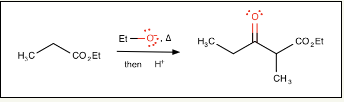 H₂C
CO₂Et
Et-O, A
then H+
H₂C.
.CO₂ Et
ja
CH 3